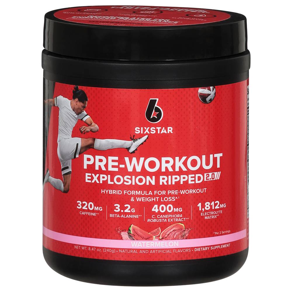 SixStar Pre-Workout Explosion Ripped 2.0 (8.47 oz)