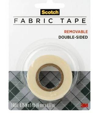 Scotch Removable Fabric Tape, 0.75 in * 5 yb