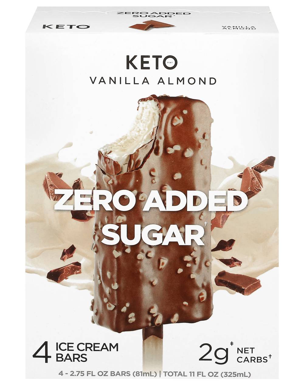 Keto Foods Ice Cream Bars, Vanilla Crunch (11 fl oz)