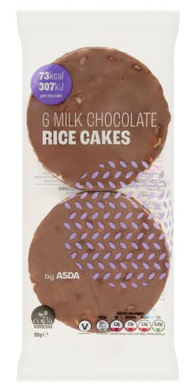ASDA Milk Chocolate Rice Cakes (6 pack)