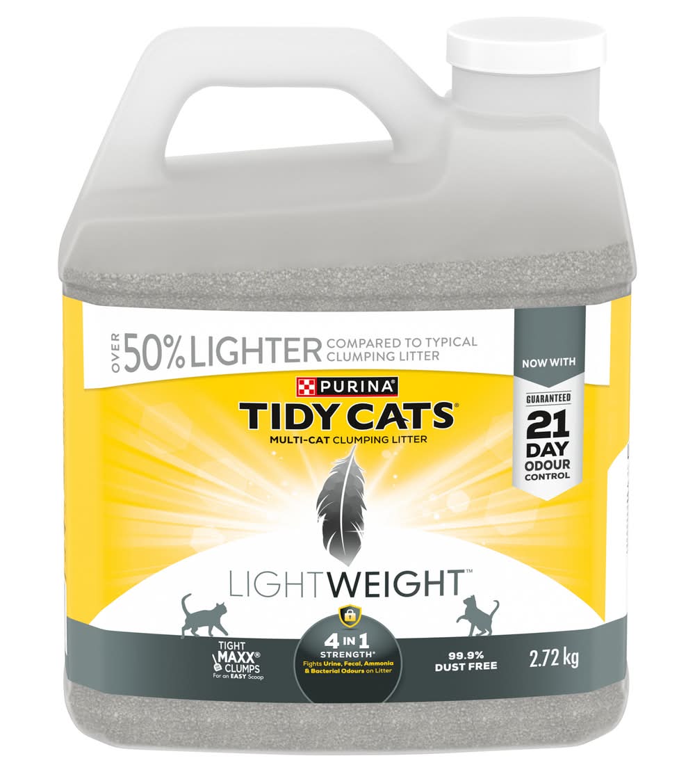 Purina Tidy Cats Lightweight 4 in 1 Strength Odor Control Multi-Cat Clumping Litter (2.72 kg)