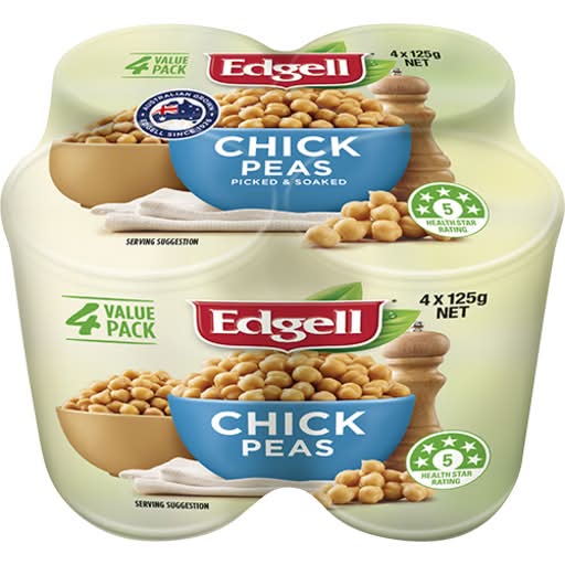Edgell Chickpeas Snack packs (500g, 4 pack)