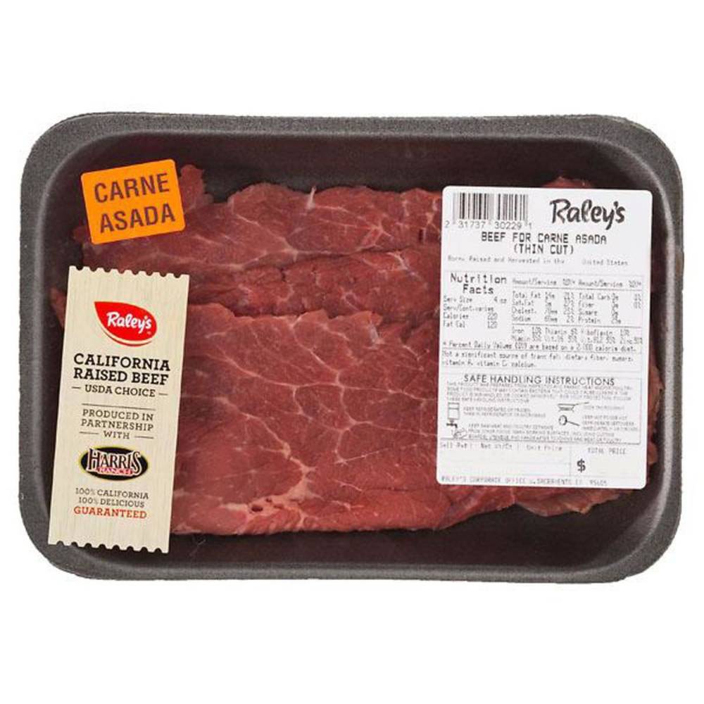 Raley'S Beef Carne Asada Style Per Pound