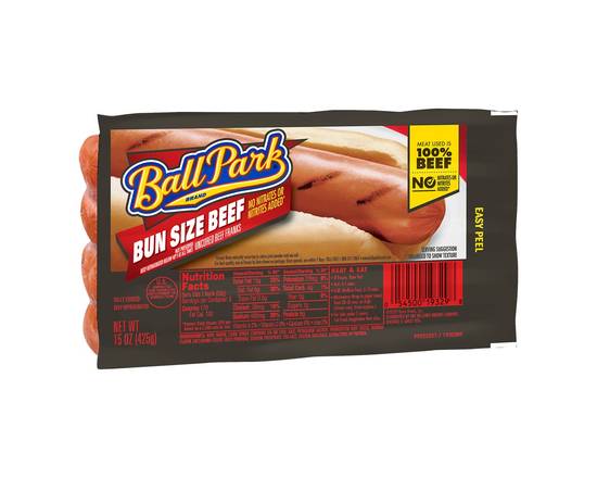 Ball Park · Bun Size Beef Hot Dog Franks (15 oz)