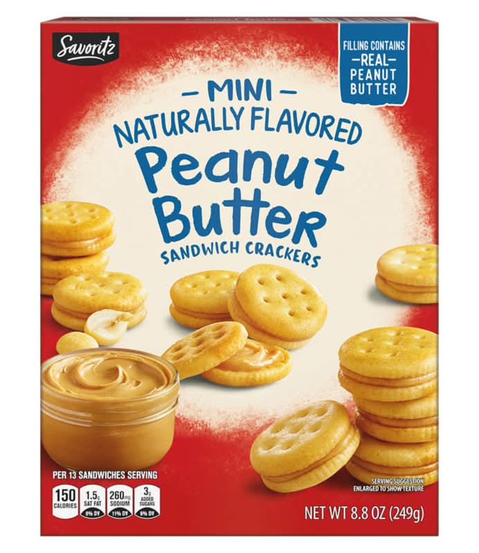Savoritz Mini Sandwich Crackers, Peanut Butter (8.8 oz)