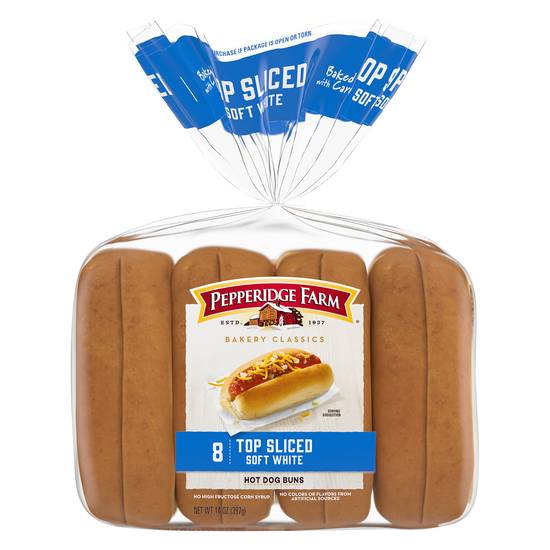 Pepperidge Farm Bakery Classics Soft White Top Sliced Hot Dog Buns (8 ct)