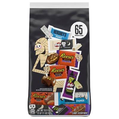 Hershey'S Kitkat And Reese'S Assorted Flavored Snack Size Halloween Candy - 65 Piece - 33.11 Oz