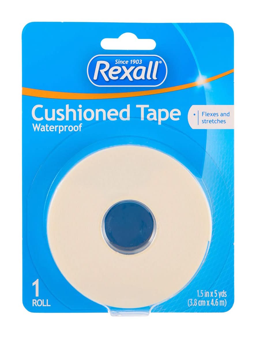 Rexall Waterproof Cushioned Tape, 3.8cm x 4.6m