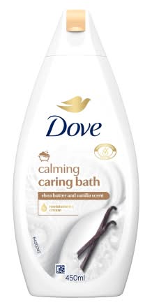 Dove Shea Butter-Warm Vanilla, Caring Bath Soak Purely Pampering Body Wash (450ml)