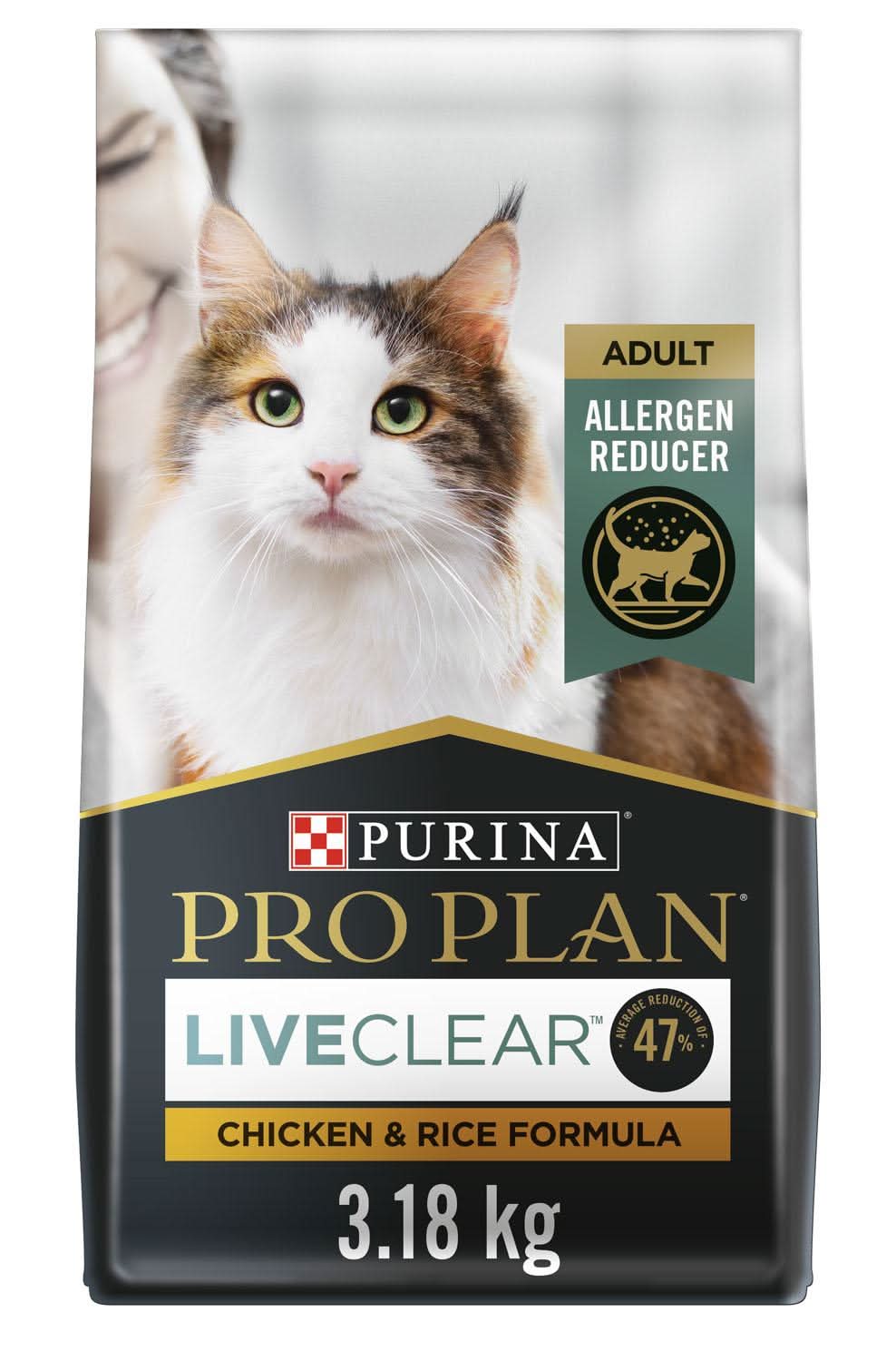 Purina Pro Plan Specialized LiveClear Chicken & Rice Formula Adult Cat Food, 7 lb