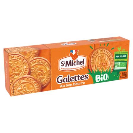 Biscuits galettes au beurre bio ST MICHEL - le paquet de 20 - 130g