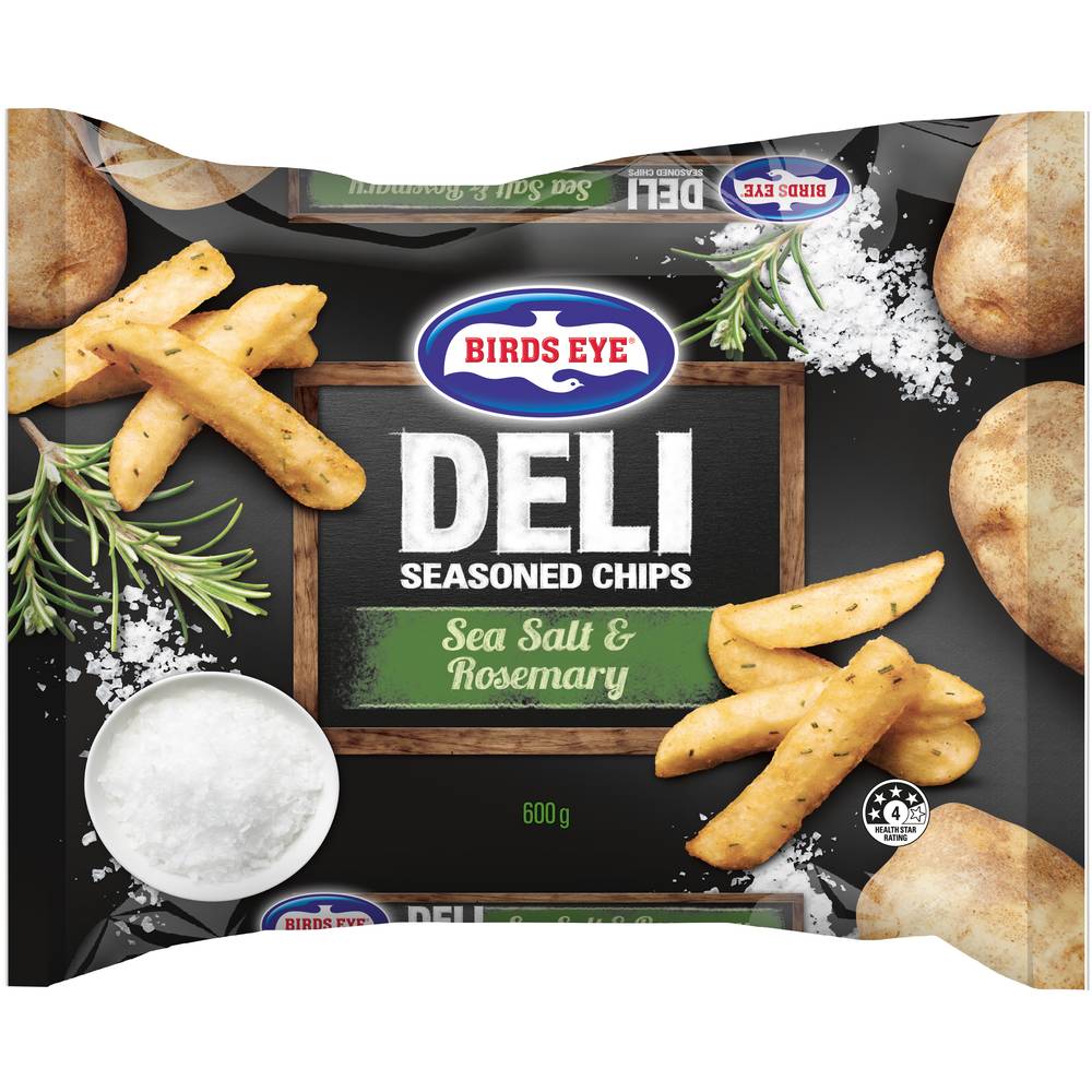Birds Eye Deli Seasoned Chips, Sea Salt-Rosemary (600g)