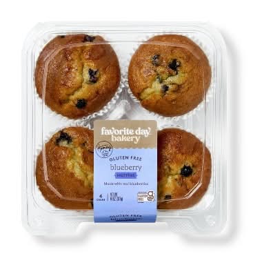 Favorite Day Spring Gluten Free Blueberry Muffins (14 oz, 4 ct)