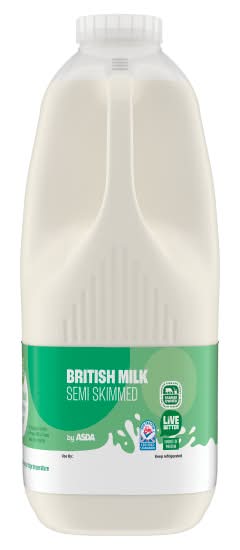 ASDA Semi Skimmed British Milk (2.8L)