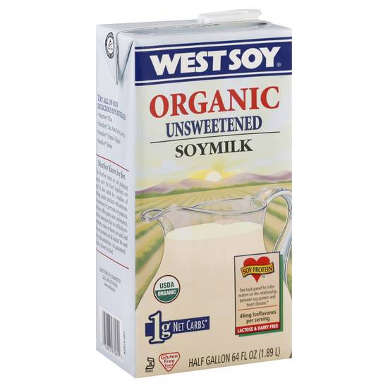 Westsoy Organic Unsweetened Soy Milk (64 fl oz)