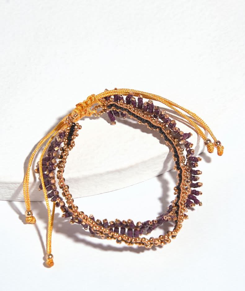 Umbrale Pulsera Mix Mostacillas con Tira Ajustable diseño 1 talla única