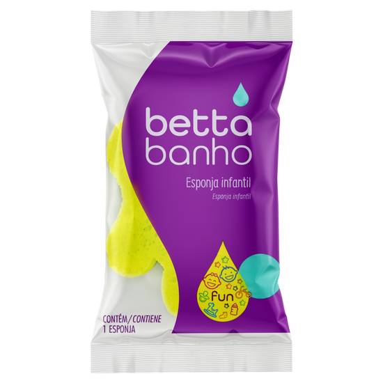 Bettanin esponja para banho infantil bettha banho (1 unidade)