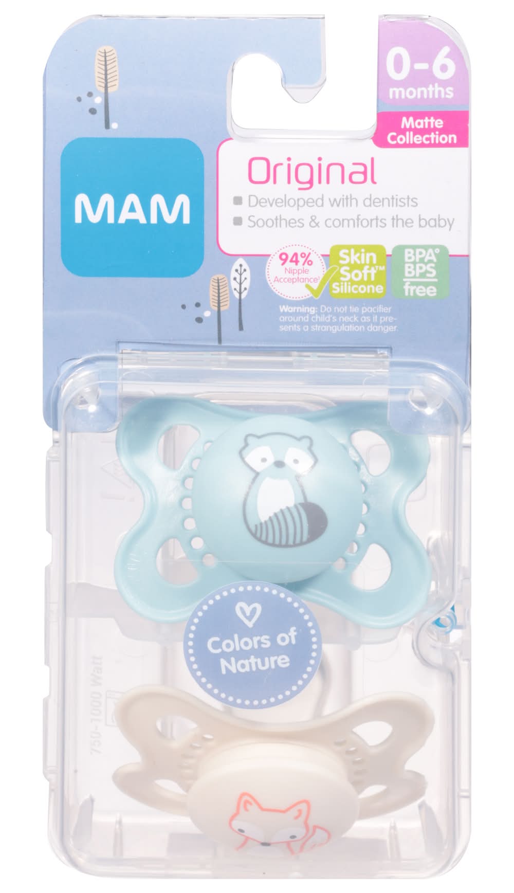 MAM Matte Collection Pacifiers 0-6 Months (1.6 oz)