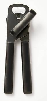 Figmint Stainless Steel Manual Can Opener, Black