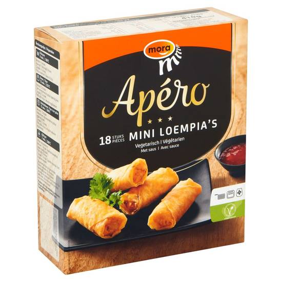 Mora Apéro Mini Loempia''s Végétarien 18 x 20 g avec Sauce 2 x 25 g