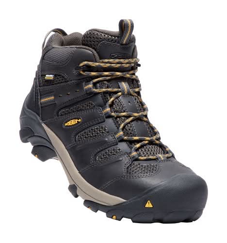 Keen Men's Lansing Mid Steel Toe Work Boots Black Size 10.5