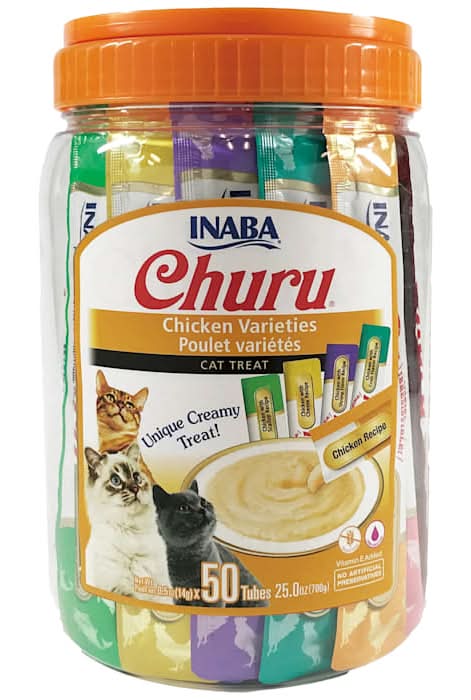 Inaba Churu Chicken Variety Pack Cat Treats, .5 oz., Count of 50