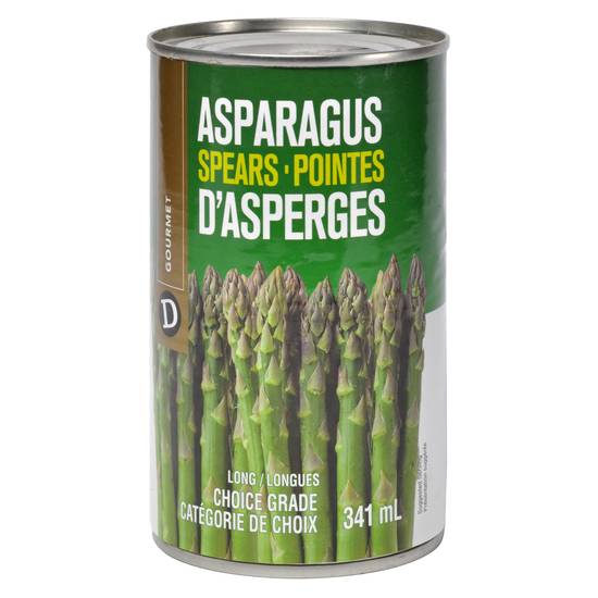D Gourmet Asparagus Spears (341ML, DRAINED WEIGHT:185GRMS)