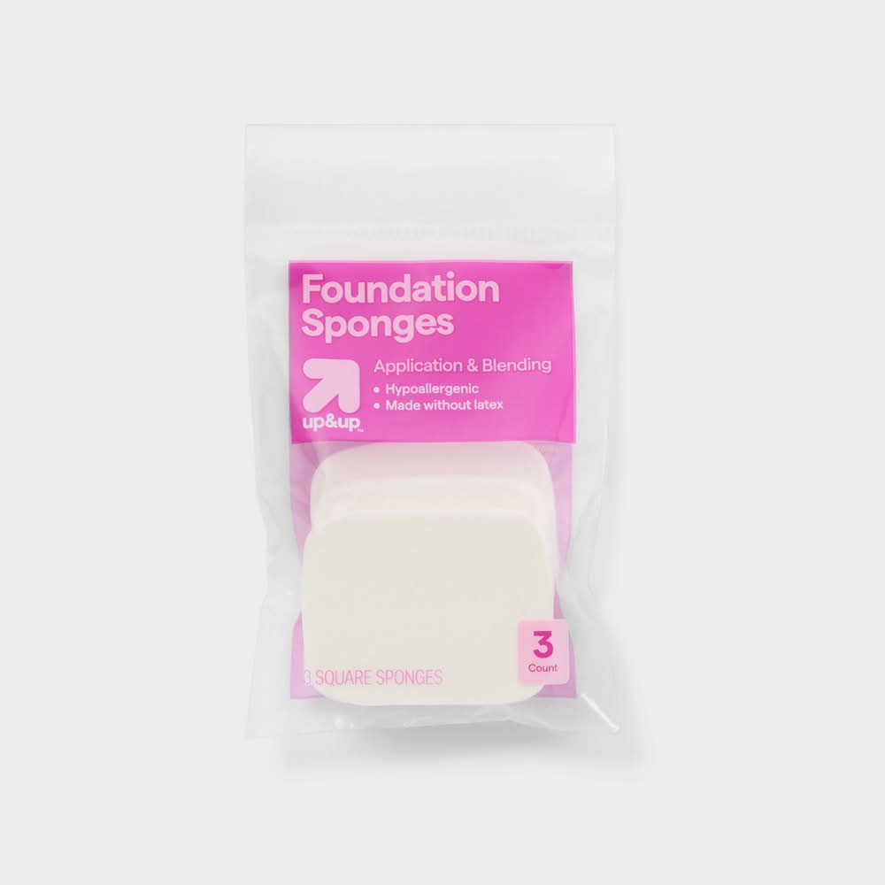 up&up Square Foundation Sponges (3 ct)