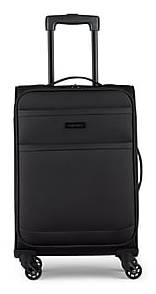 Bond Street Panoramic 21.5 Carry-On Suitcase, 4-Wheeled Spinner, Black (HLG7220BS-BLACK)