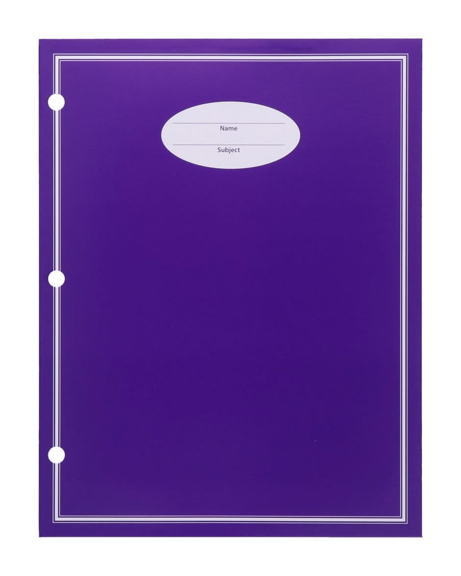 OfficeHub 2 Pocket Laminated Portfolio Folder, Black