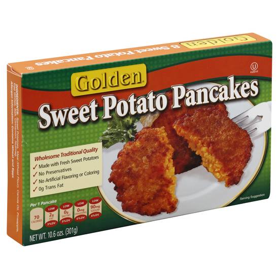 Golden Sweet Potato Pancakes (8 ct)