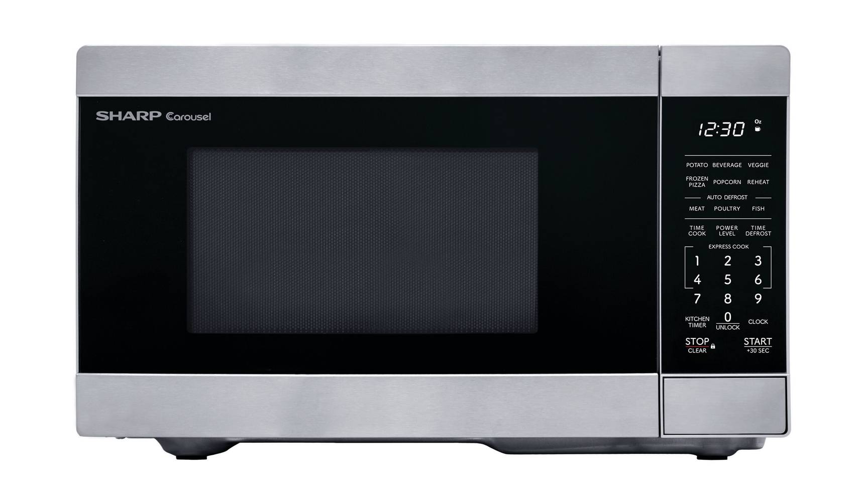 Sharp 0.9-cu ft Small 900-Watt Countertop Microwave (Stainless Steel) | SMC0960KS