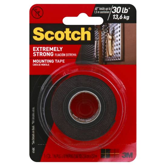 Scotch Mount Extreme Double-Sided Mounting Tape 1 in X 60 in