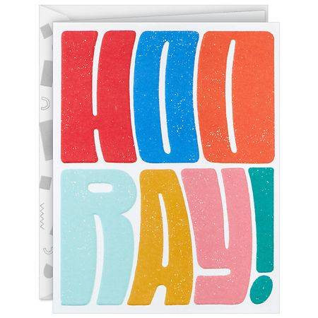 Hallmark Congratulations Card (Colorful Hooray) E102 - 1.0 ea