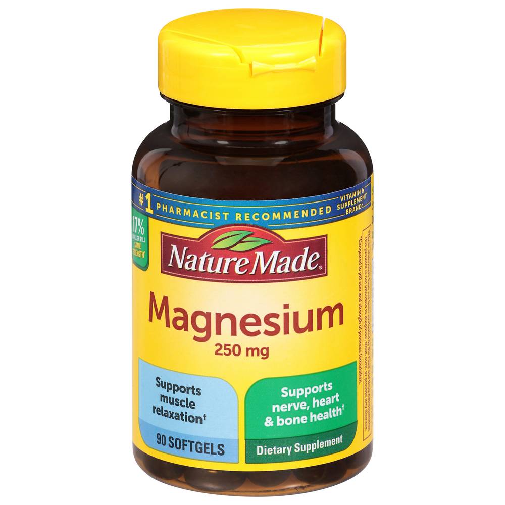 Nature Made Magnesium 250 mg Supplement Softgels (4.8 oz)