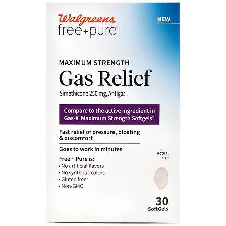 Walgreens Gas Relief Simethicone 250 mg Softgels (30 ct)