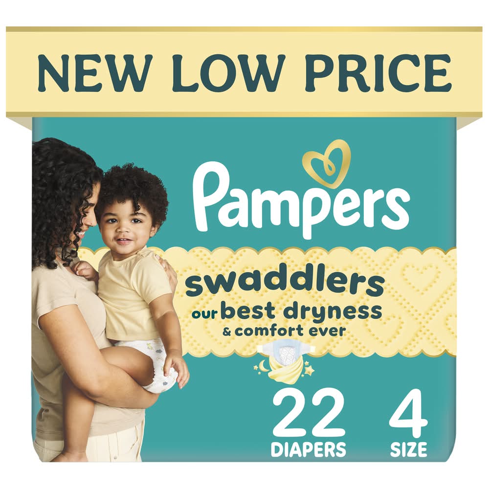 Pampers Swaddlers Disposable Baby Diapers, Stage 4 (22 ct)