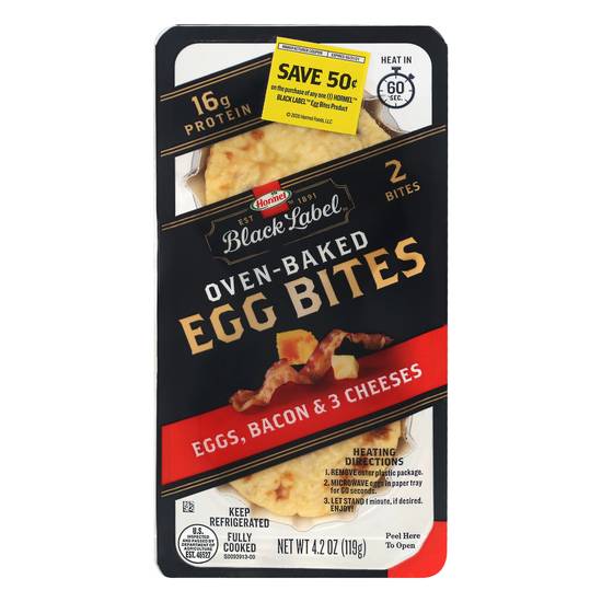 Hormel Oven Baked Bacon & 3 Cheeses Egg Bites (2 ct )