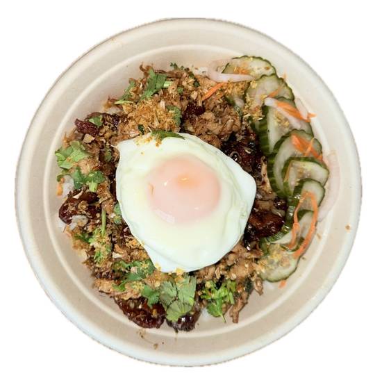 Garlic Chicken and Pork Belly Bowl