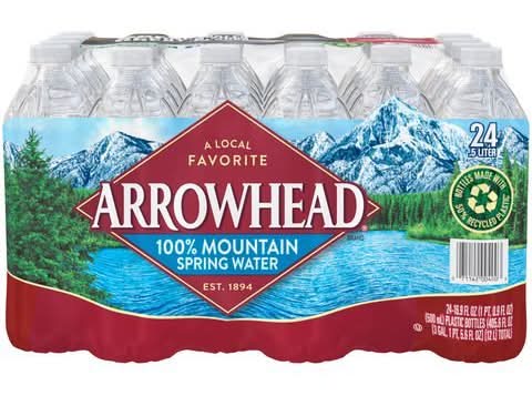 Arrowhead 100% Mountain Spring Water (24 x 16.9 fl oz)