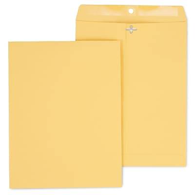 Staples Clasp & Gummed Catalog Envelopes, 10 in x 13 in, Brown (100 ct)