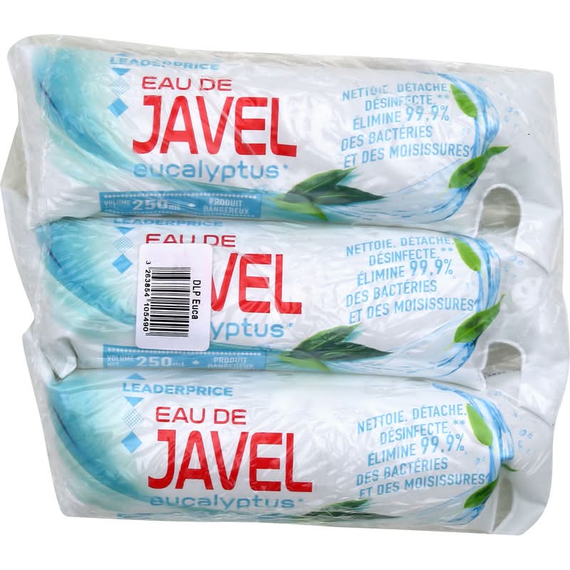 Leader Price - Eau de javel, eucalyptus (3 x 250ml)