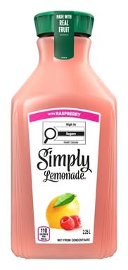 Simply Jus Limonade Framboise Bouteille / Juice Lemonade With Raspberry Bottle 2.25 L