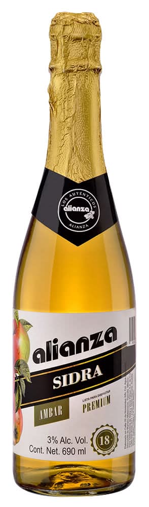 Alianza · Bebida alcohólica premium de sidra ámbar (690 ml)