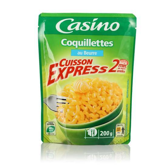 Cuisson express coquillettes doypack pâtes cuisson rapide Casino200 g