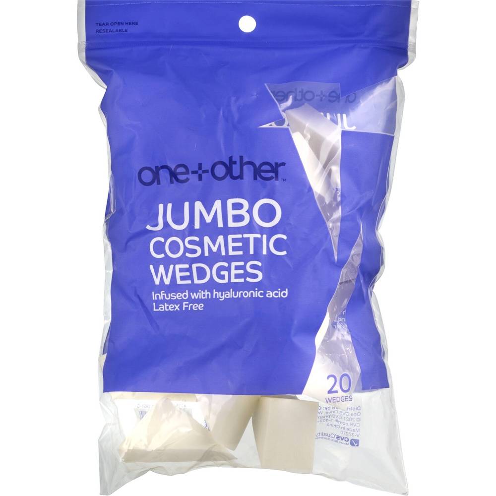 One+Other Jumbo Cosmetic Wedges, 20 Ct