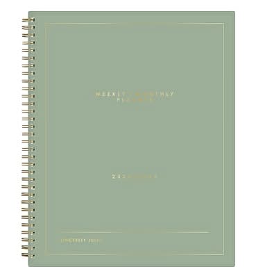 2026-2027 Blue Sky Sincerely Jules Sincerely Sage 8.5 x 11 Academic Year Weekly & Monthly Planner, Plastic Cover (159085)