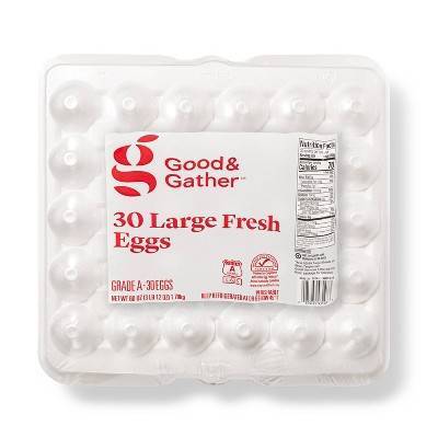 Good & Gather Grade a Large Eggs - 30ct - Tm