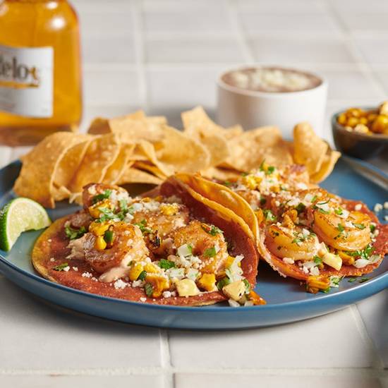 Mexican Street Corn Shrimp Two Taco Plate