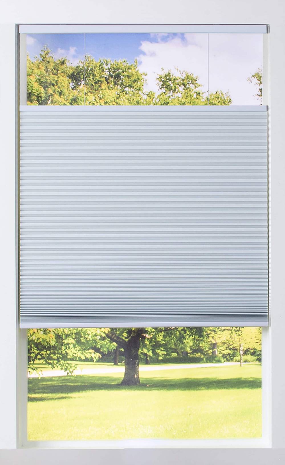 allen + roth 34-in x 72-in White Room Darkening Blackout Cordless Top-down/bottom-up Cellular Shade | 54816